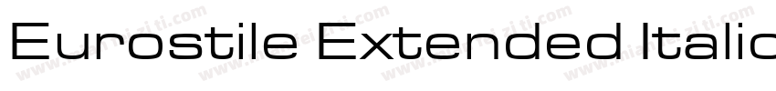 Eurostile Extended Italic字体转换